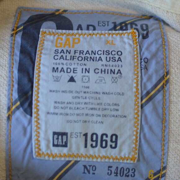 Mens Gap Cream Sweatshirt Size XL (100% cotton) - Picture 3 of 3